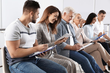 Poster - People waiting for job interview in office