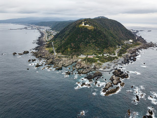 Sticker - The aerial view of Muroto-misaki in Kochi, Japan.