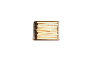 box with matches on a white background.