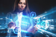 © photon_photo - Business, Technology, Internet and network concept. Young businessman working on a virtual screen of the future and sees the inscription: Personal loan