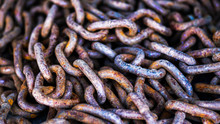 A Rusty Old Chain Used To Make A Background Image