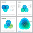 Creative graphs set for annual report, web design