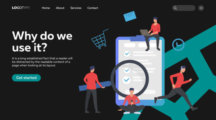 Man planning his life. To-do list, task, tick flat vector illustration. Personal development and self-management concept for banner, website design or landing web page