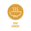 Zero hunger color icon. Corporate social responsibility. Sustainable Development Goals. SDG sign. Pictogram for ad, web, mobile app, promo. UI UX design element. Editable stroke