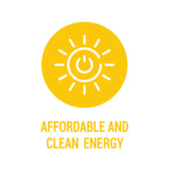 Affordable and clean energy color icon. Corporate social responsibility. Sustainable Development Goals. SDG color sign. Pictogram for ad, web. UI UX design element. Editable stroke