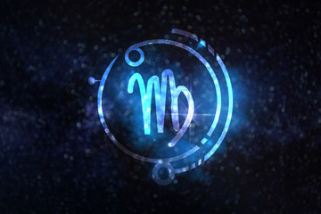 astrology sign virgo against starry sky
