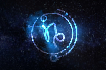 astrology sign capricorn against starry sky