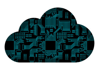 gz622 GrafikZeichnung - english - data cloud: storage network / digital data - cloud computing - digitalization. g8805