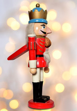 Nutcracker German Isolated Soldier Figure Christmas Decoration