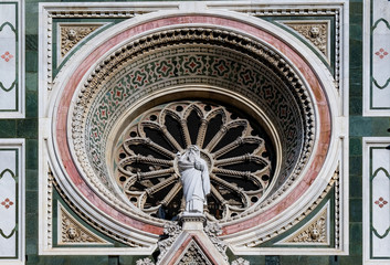 Wall Mural - detail of Santa Maria in Fiore, cathedral of Florence