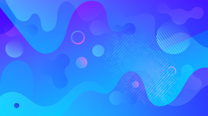 Aufkleber - Abstract background in blue shades. 3d fluid shape illustration. Vector template paper design. Abstract fluid pattern. Modern background. Liquid color wallpaper design. Graphic liquid shape.