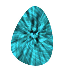 Beautiful Unusual Egg With Blue, White Spirals. Morning Food. Easter Color. Blue And Red Twirl Background