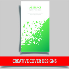 Cover design template for annual report. Abstract modern vector illustration. Cover presentation on a4. Abstract presentation templates. Flyer text font. Ad flyer text. White a4 brochure cover design