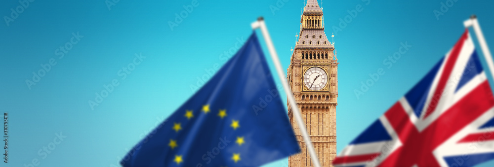 Brexit Konzept - Großbritannien  verlässt die Europäische Union - obrazy, fototapety, plakaty 