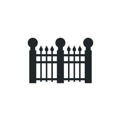 Poster - fence icon template color editable. fence symbol vector sign isolated on white background illustration for graphic and web design.