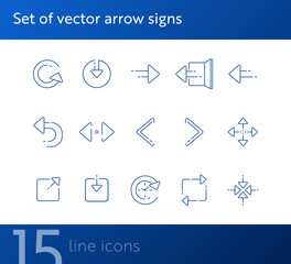 Poster - Set of vector arrow signs. Arrow concept. Line icon