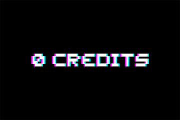 Sticker - 0 credits message