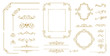 © TWINS DESIGN STUDIO - Luxury Gold vintage invitation vector set. Ornamental curls, dividers, Border design  and golden components design  for wedding invite, menus, certificates, boutiques, spa and logo design.