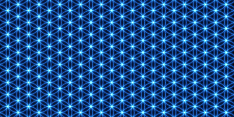 Wall Mural - Sacred geometry, flower of life pattern. Vector background.
