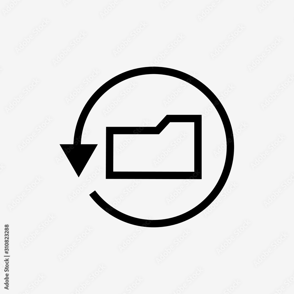 Backup Folder Icon with Outline Style, Vector Editable Stock Vector ...
