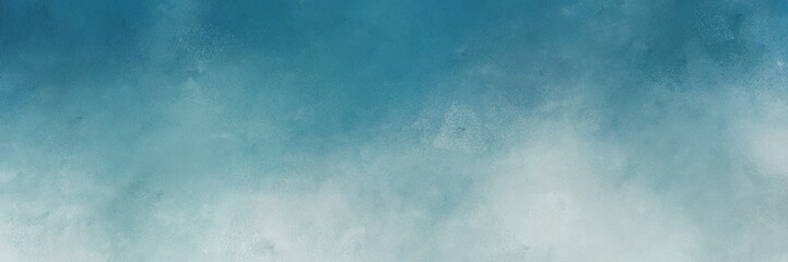 Poster - cadet blue, pastel blue and teal blue colored vintage abstract painted background with space for text or image. can be used as horizontal header or banner orientation