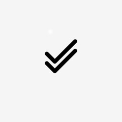 Double tick indicator icon vector