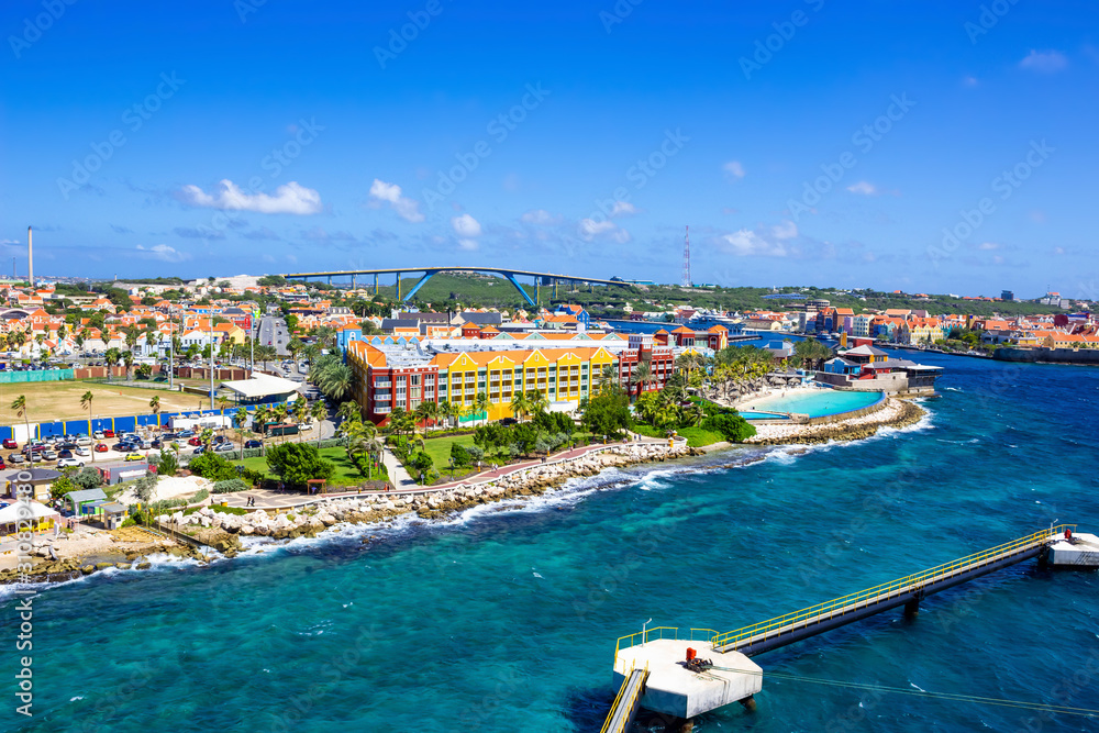 The Caribbean. The Island Of Curacao. Curacao is a tropical Paradise in the Antilles in the Caribbean sea - obrazy, fototapety, plakaty 