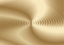 Abstract Concentric Gold Fractal Background