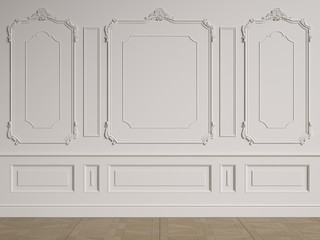 Wall Mural - Classic interior wall with mouldings