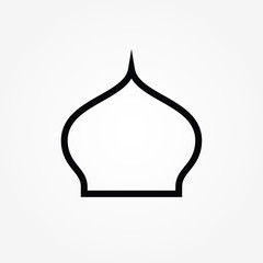 Sticker - mosque icon vector. mosque sign on white background. mosque icon for web and app