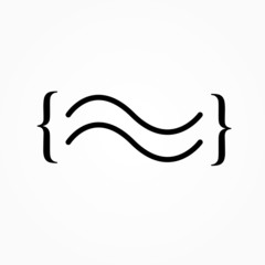 Wall Mural - line coding sign icon design