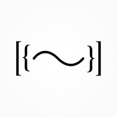 Wall Mural - line coding sign icon vector illustration