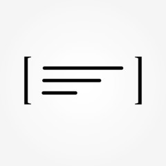 Wall Mural - line coding sign icon design vector illustration