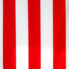 Red And White Fabric Texture With Diagonal Stripes. Close Up