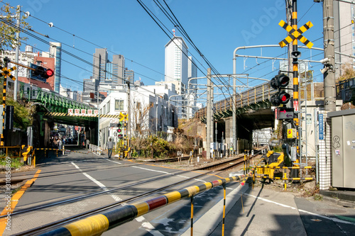 青山街道踏切 Stock Photo Adobe Stock 青山街道踏切 Stock Photo Adobe Stock
