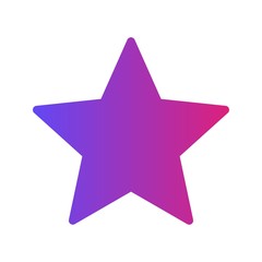 Glyph Gradient Star icon isolated on background