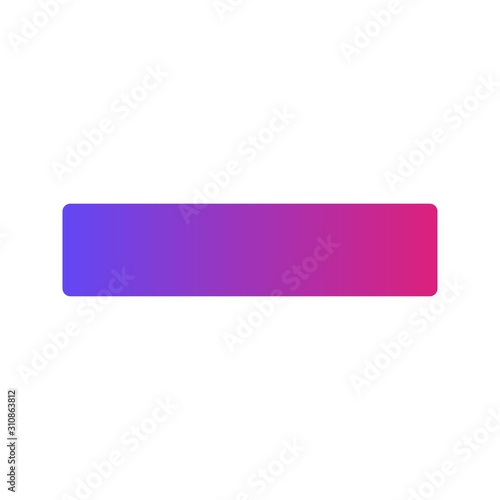 Fotomural Glyph Gradient Minus icon isolated on background