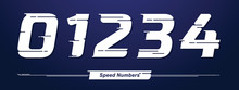 Numbers Speed Style In A Set 01234