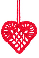 Wall Mural - Red heart on white