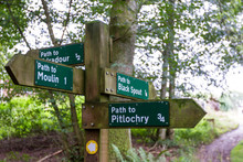 Signs Marking Footpaths In Scotland