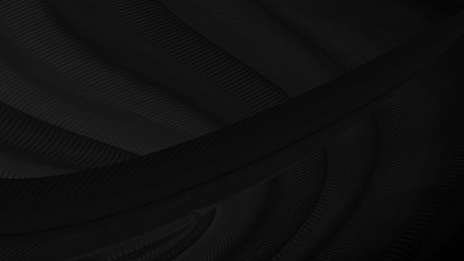 Smooth soft fabric abstract dark curve decorative. Textile modern style black background