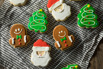 Wall Mural - Homemade Decorated Christmas Sugar Cookies