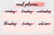 © anna.stasiia - weekly meal planner Horizontal blank form Meal Planning for a week, note page. illustration printable boxes, in flat colors for planners, Printable to do pages for life planner. Diet plan page