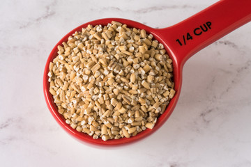 Wall Mural - Steel Cut Oats in a Measuring Cup