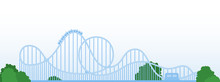 Roller Coaster Vector Icon Flat Isolated