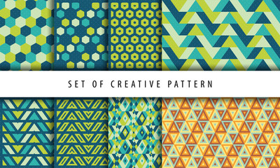Wall Mural - set of creative pattern. designed for web, print, template, background, banner, flyer, backdrop, cov