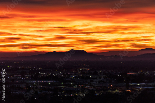 Fiery predawn view across t...