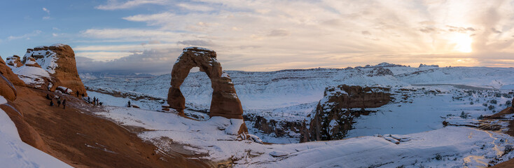 Wall Mural - Beautiful arches national park during winter