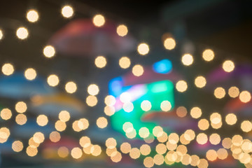 Lights under the night umbrella on city streets.