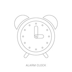 Ringing alarm clock flat illustration.